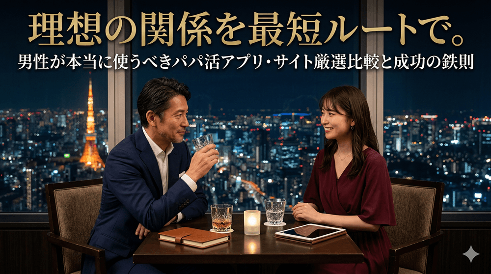 理想の関係を最短ルートで。男性が本当に使うべきパパ活アプリ・サイト厳選比較と成功の鉄則